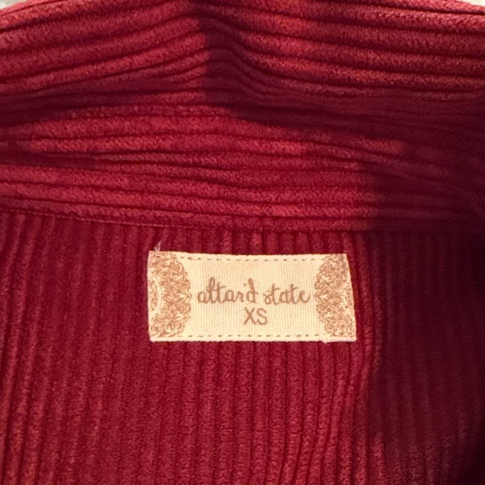 Altard state Red Corduroy Button-Up Shirt - Picture 3 of 3